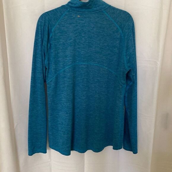 Women’s Champion 3/4 Zip Athletic Pullover, Teal, Size L - Picture 5 of 6